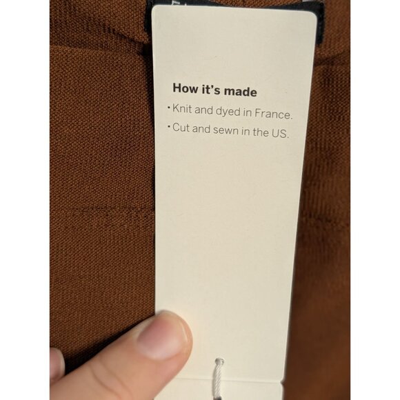 Eileen Fisher Womans Slim Ankle Pants Nutmeg 1X Washable Stretch Crepe Knit NWT - Picture 7 of 16